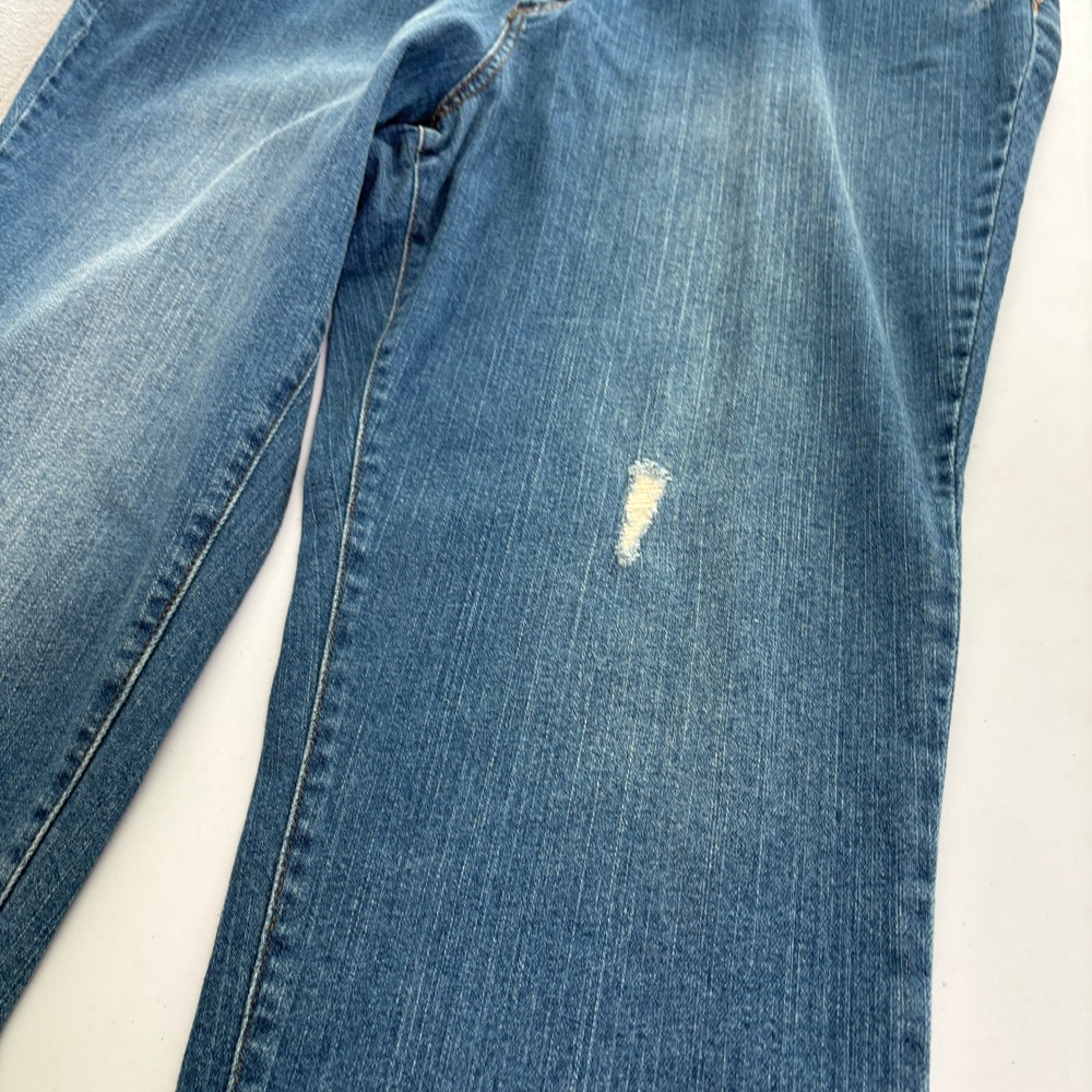 Denim & Co Jeans Womens 20W Blue Distressed Straight Leg Medium Wash A279891 - Picture 10 of 11